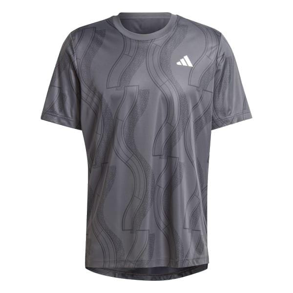 ADIDAS Mens Club Graphic Badminton T-Shirt Carbon Black