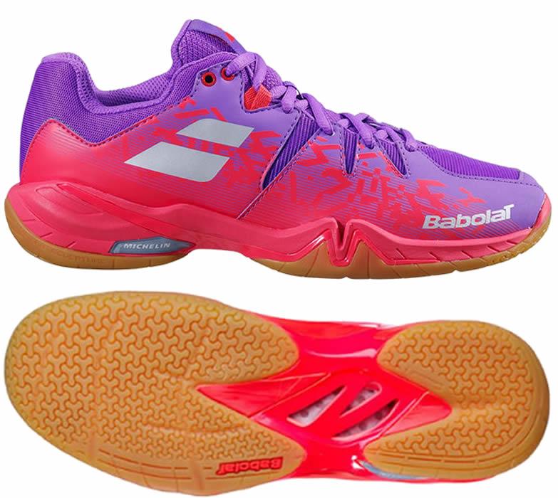 Babolat Shadow Spirit Womens Badminton Shoes Dewberry Fiery Red