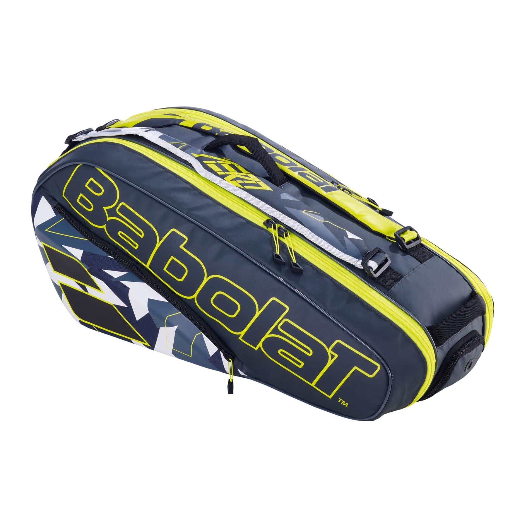 Babolat RHX6 Pure Aero Racket Bag Grey Yellow — Badminton HQ