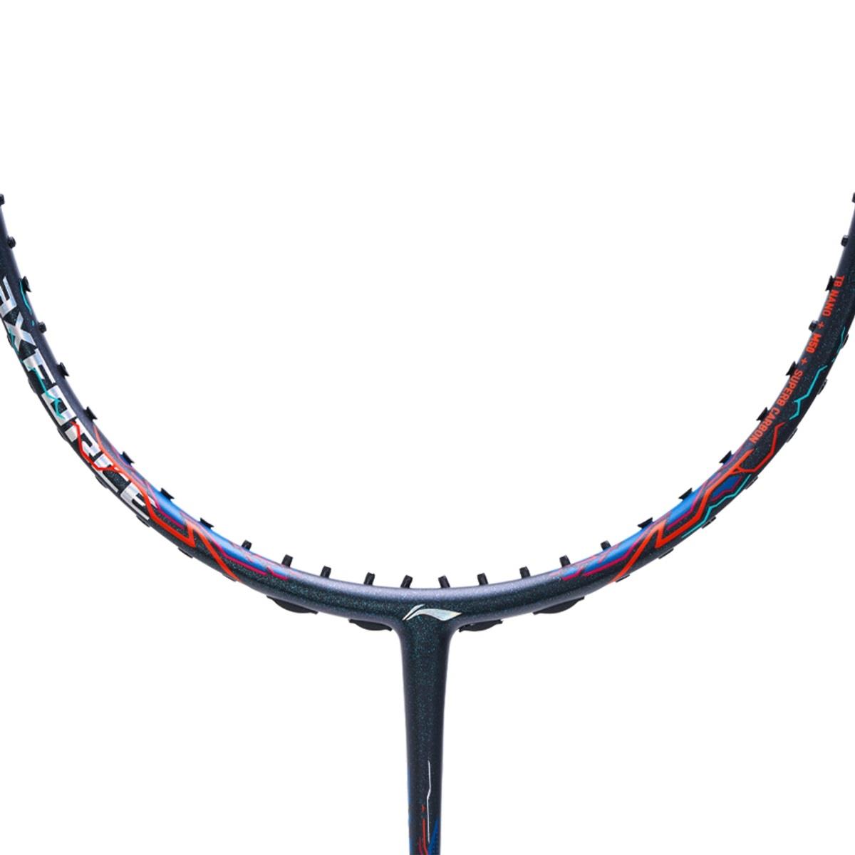 Li-Ning Axforce 90 Tiger Max 4U Badminton Racket - Black - Grommets