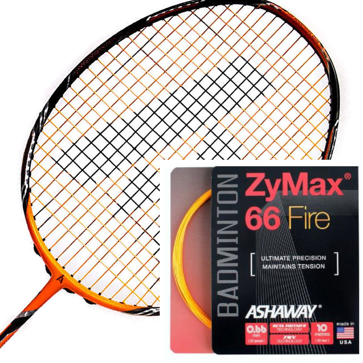 Ashaway ZyMax 66 Fire Badminton String In Reel – Skylar Sun Sports