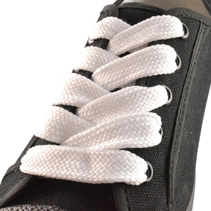 Shoestring Flat Block Badminton Shoe Laces - White 140cm