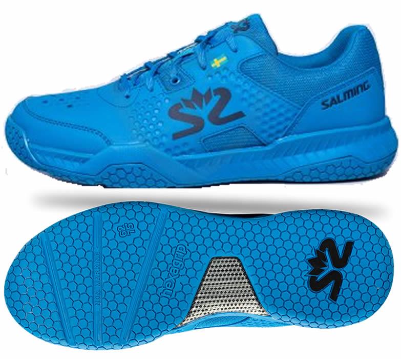 Salming Hawk Court 2022 Mens Badminton Shoes Blue Posiedon