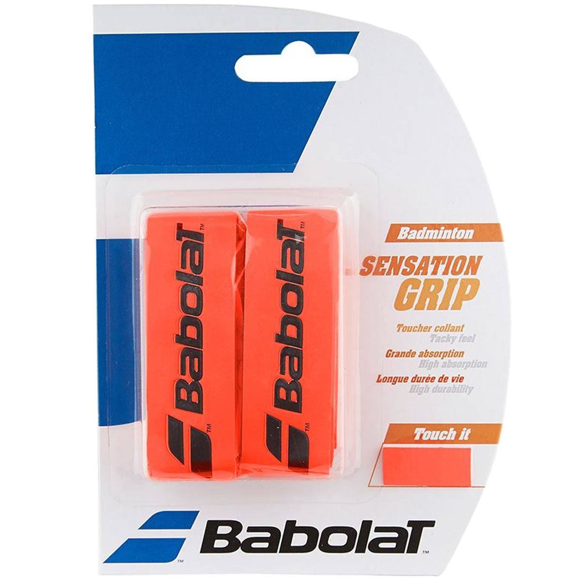 Babolat Badminton Grip Sensation Fluo Red 2 Pack