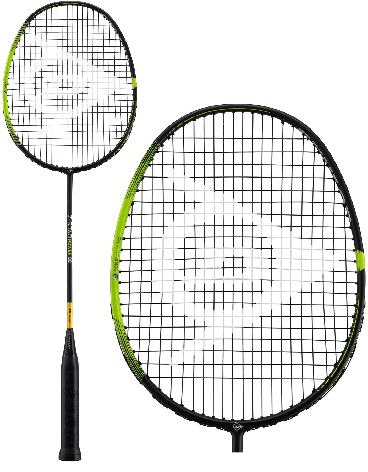 Dunlop Z-Star Power 88 Badminton Racket - Black / Green — Badminton HQ