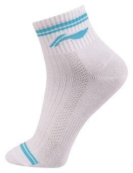 Li-Ning Womens Sports Socks (2Pack) White / Pink & Blue