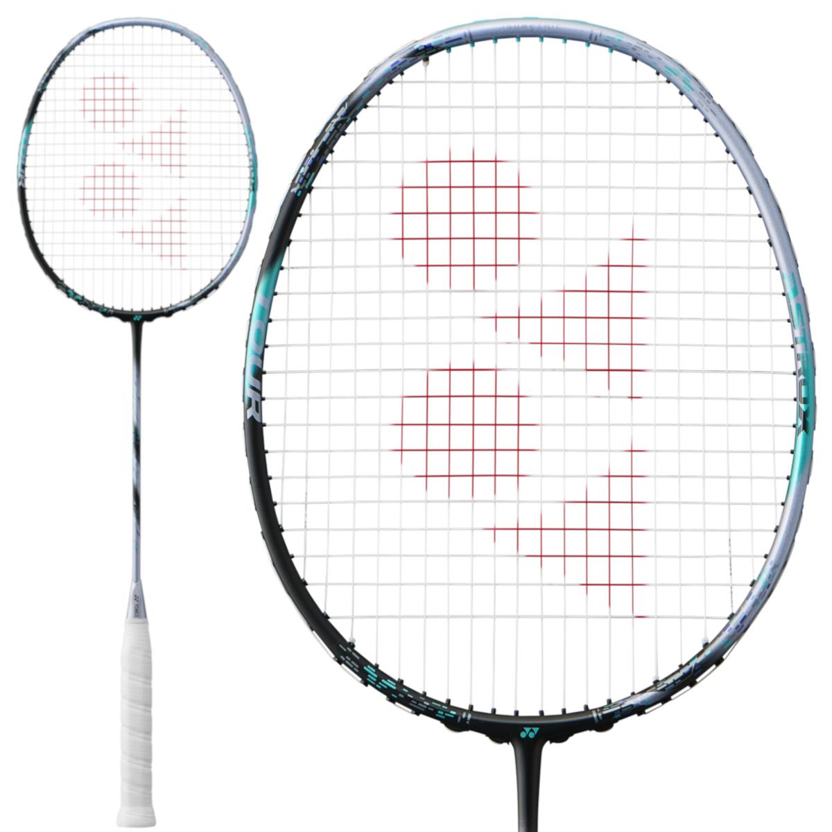 The Yonex Astrox 88D Tour 3U Gen 3 2024 Badminton Racket, in a stylish black and silver design, is perfect for advanced players seeking powerful backcourt performance. One racket is prominently displayed, while another is positioned to highlight the Yonex brand logo.