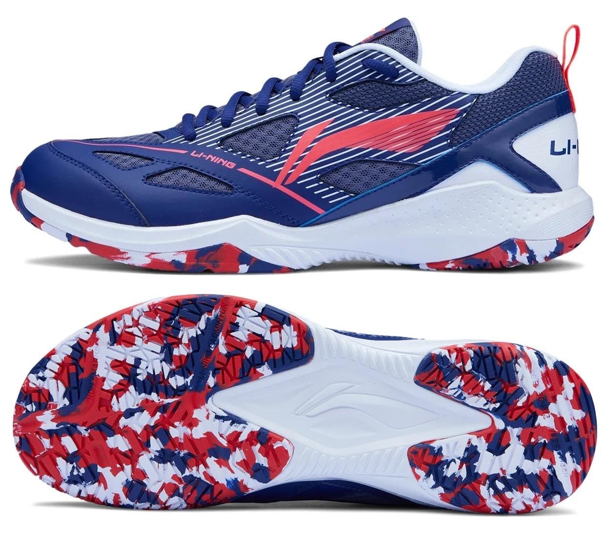 Li-Ning Blast JF-01 Lite Unisex Badminton Shoes - Blue / Red — Badminton HQ