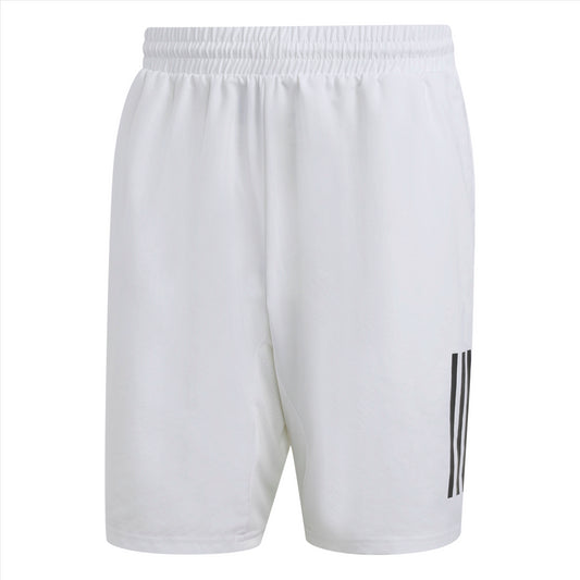 adidas Club 3 Stripe 7" Mens Badminton Shorts - White