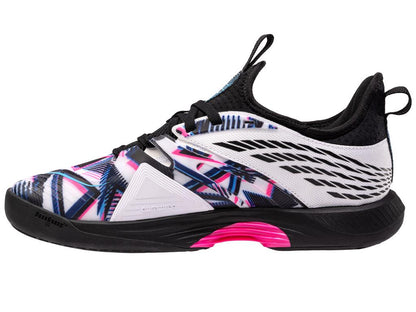 K-Swiss Speedtrac Badminton Shoes - White / Black / Neon Pink - Left