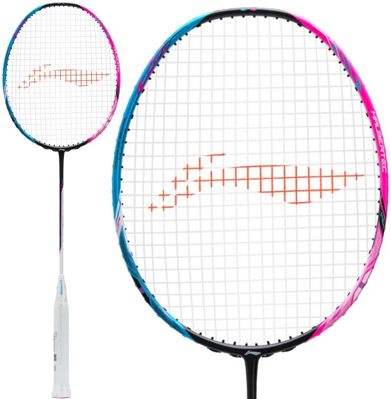 ラケット Lining hbt8000 4u Li-Ning Halbertec 8000 4U Badminton Racket - Capri Breeze / Neon