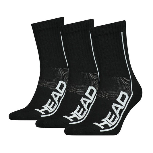 HEAD Performance Badminton Socks (3 Pack) - Black / White