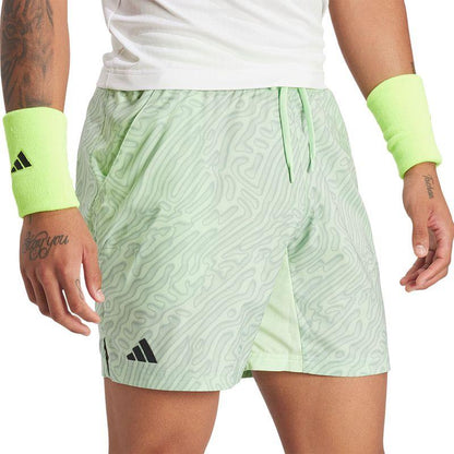 ADIDAS Melbourne Mens Pro 7 Inch Badminton Shorts - Green