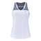 Babolat Play Womens Badminton Tank Top - White / Blue Heather