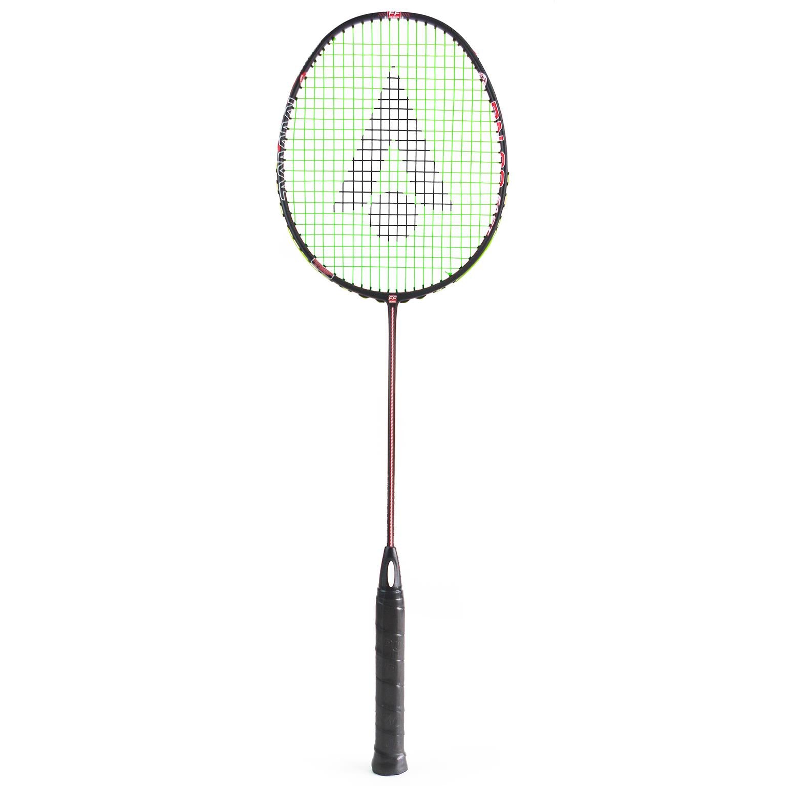 Karakal BN-60 Fast Fibre Badminton Racket - Black / Red - Single