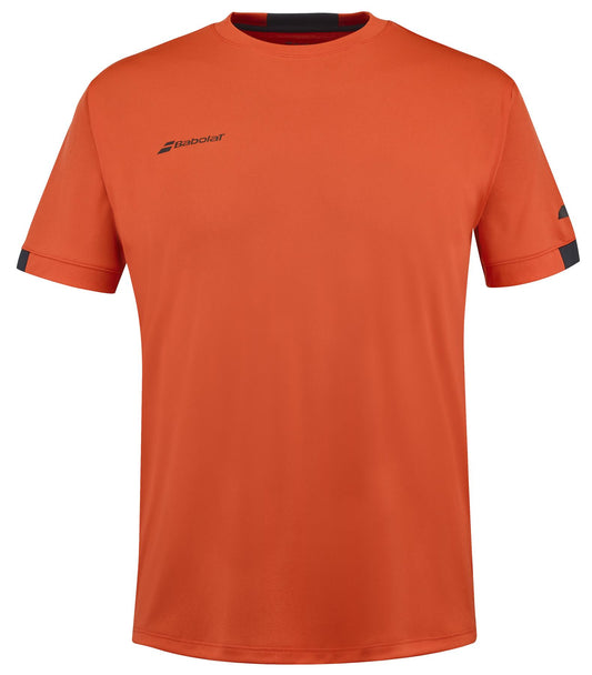 Babolat Play Mens Crew Neck Badminton T-Shirt - Fiesta Red
