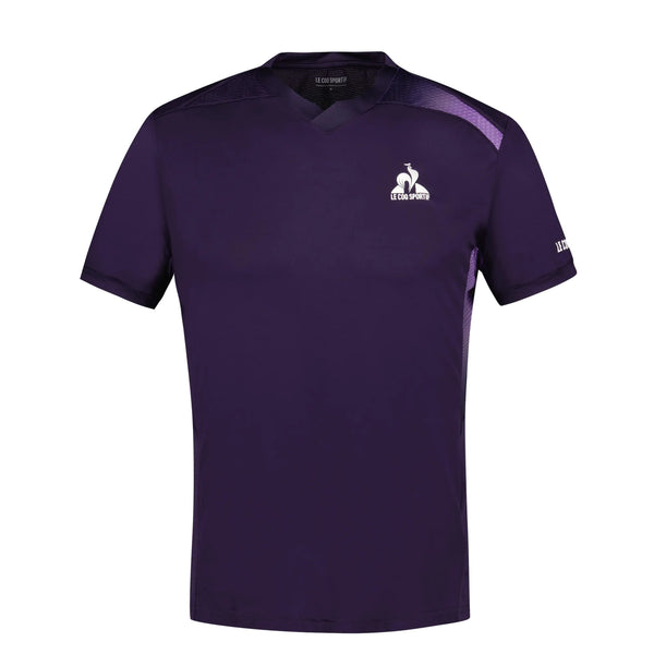 Le Coq Sportif Pro Mens Badminton T-Shirt - Deep Purple
