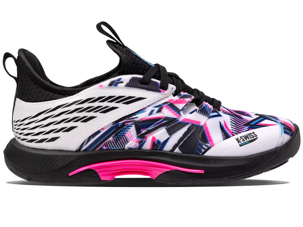 K-Swiss Speedtrac Badminton Shoes - White / Black / Neon Pink - Right