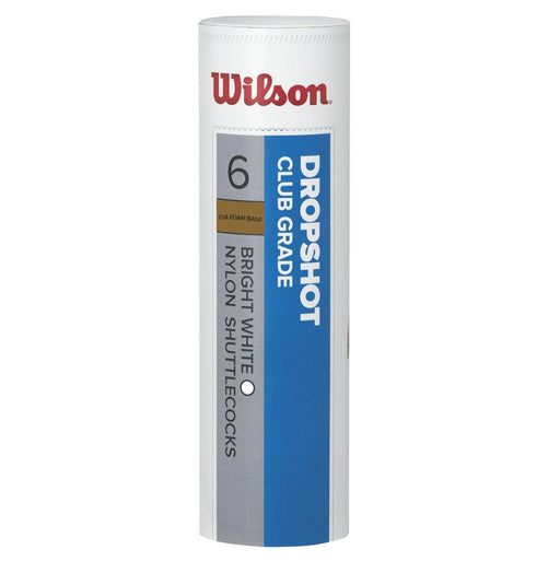 Wilson Dropshot Badminton Nylon Shuttles - Tube of 6 (White)