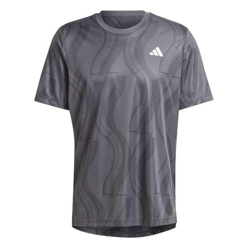 ADIDAS Mens Club Graphic Badminton T-Shirt - Carbon Black