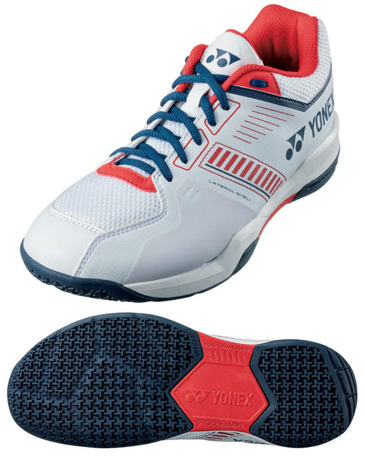 Yonex Power Cushion Strider Flow Mens Wide Badminton Shoes - White / Red