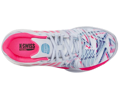 K-Swiss Express Light 3 HB Womens Badminton Shoes - Arctic / White / Neon Pink - Top