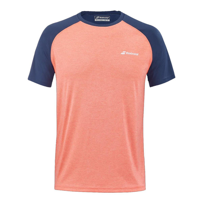 Babolat Mens Play Crew Neck T Shirt Fluo Strike Estate Blue