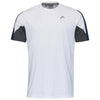 HEAD Club 22 Mens Tech Badminton T-Shirt - White / Dark Blue