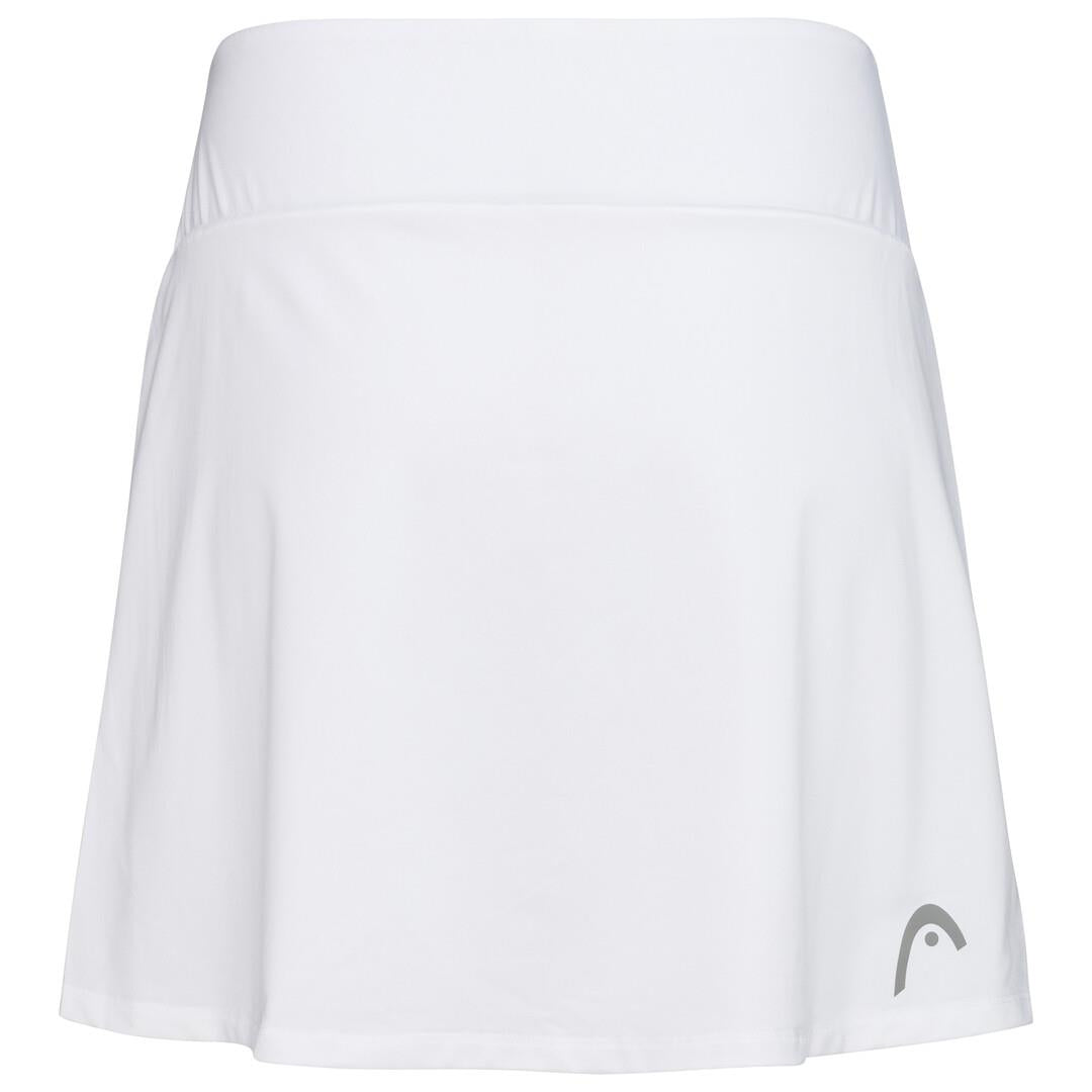 HEAD Womens Club Basic Badminton Skort Long - White - Rear