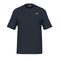 The HEAD Performance Men's Badminton T-Shirt in navy is a short-sleeve design featuring a subtle white logo near the left shoulder. It has a round neckline and incorporates moisture-transfer microfibre for enhanced comfort, giving the fabric a smooth and slightly fitted appearance.