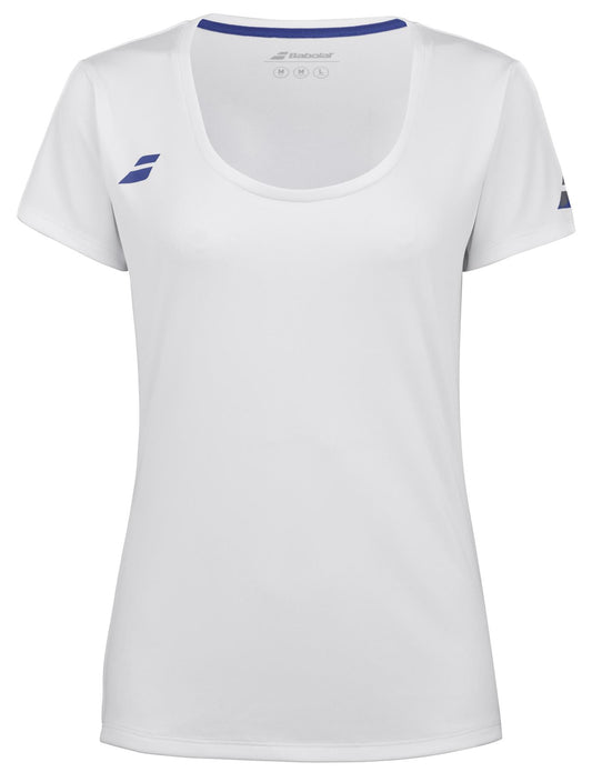 Babolat Play Womens Badminton Cap Sleeve Top - White