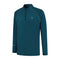 The blue opal long-sleeve athletic shirt, the K-Swiss Tac Hypercourt Long Sleeve 3 Badminton Top, offers a sporty and timeless look with a quarter-zip neckline. It features light grey piping along the shoulders, reminiscent of its style, and displays a small K-Swiss logo on the left chest. Its streamlined design is perfect for active wear.