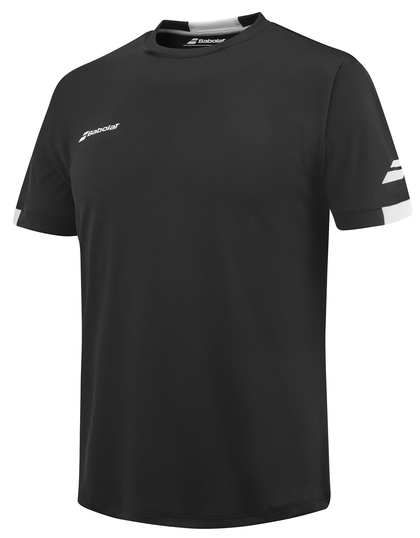 Babolat Play Mens Crew Neck Badminton T-Shirt - Black - Angle