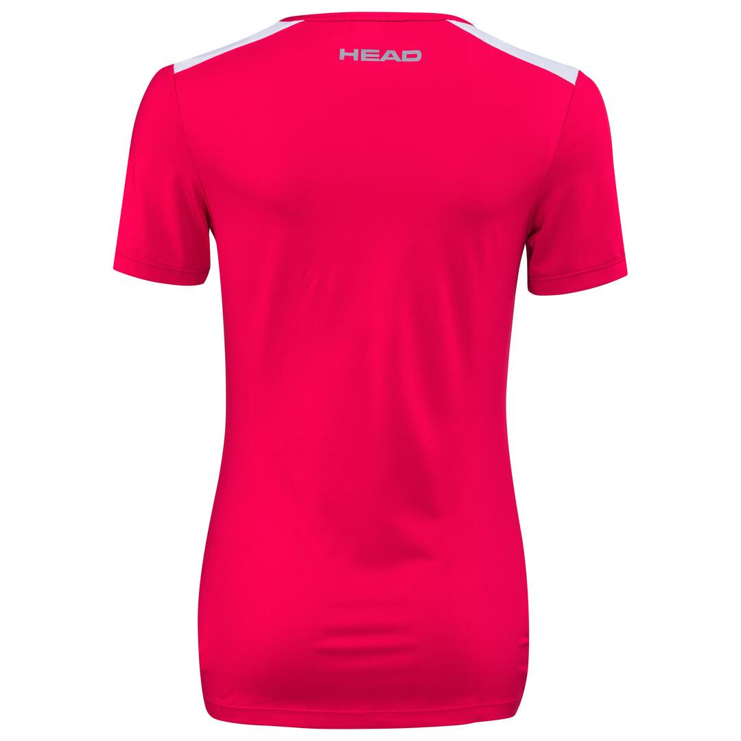 HEAD Womens Club Tech 22 Badminton T-Shirt - Magenta - Rear
