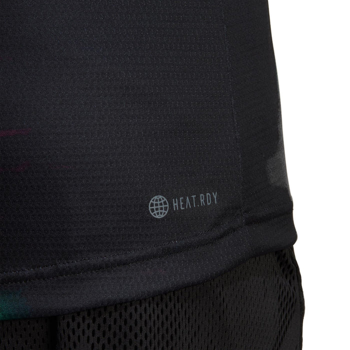 adidas Melbourne Mens Freelift Polo Shirt - Black / Multi — Badminton HQ