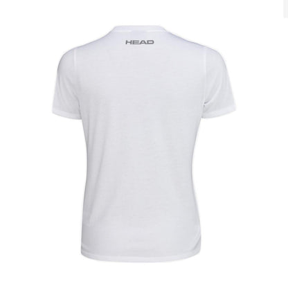 HEAD Womens Club Basic Badminton T-Shirt - White - Front