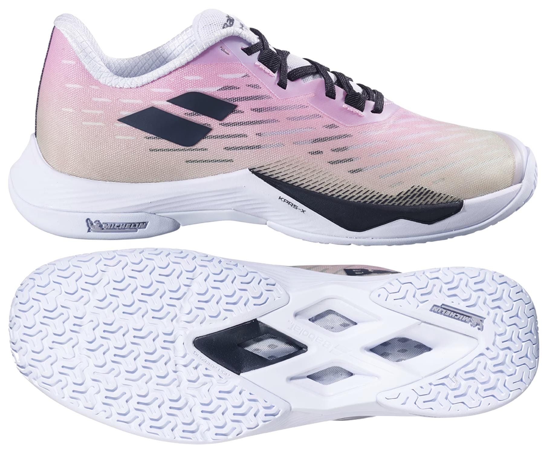 Babolat Shadow Tour 5 Womens Badminton Shoes - Pink / Green