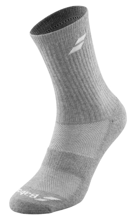 Babolat Long 3 Pack Badminton Socks - White / Blue / Grey