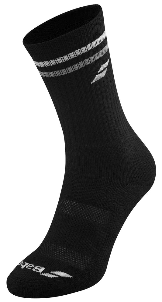 Babolat Mens Team Single Badminton Socks - Black / White