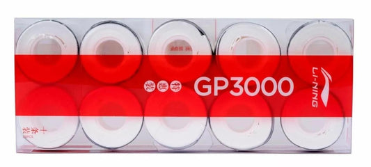 Li-Ning GP3000 White Badminton Overgrip - 10 Pack