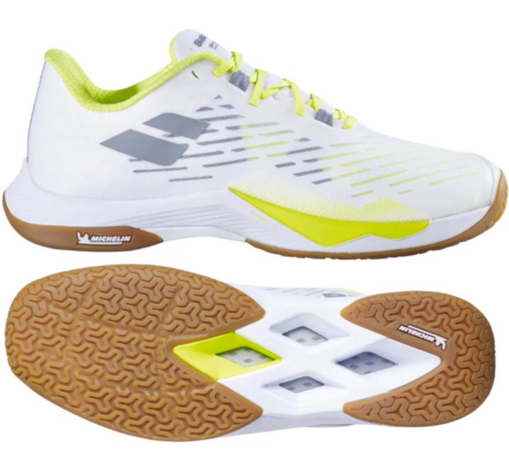 Babolat Shadow Tour 5 Mens Badminton Shoes White Lime