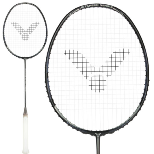Victor Jetspeed T1 Pro C 4U Badminton Racket - Black / Grey