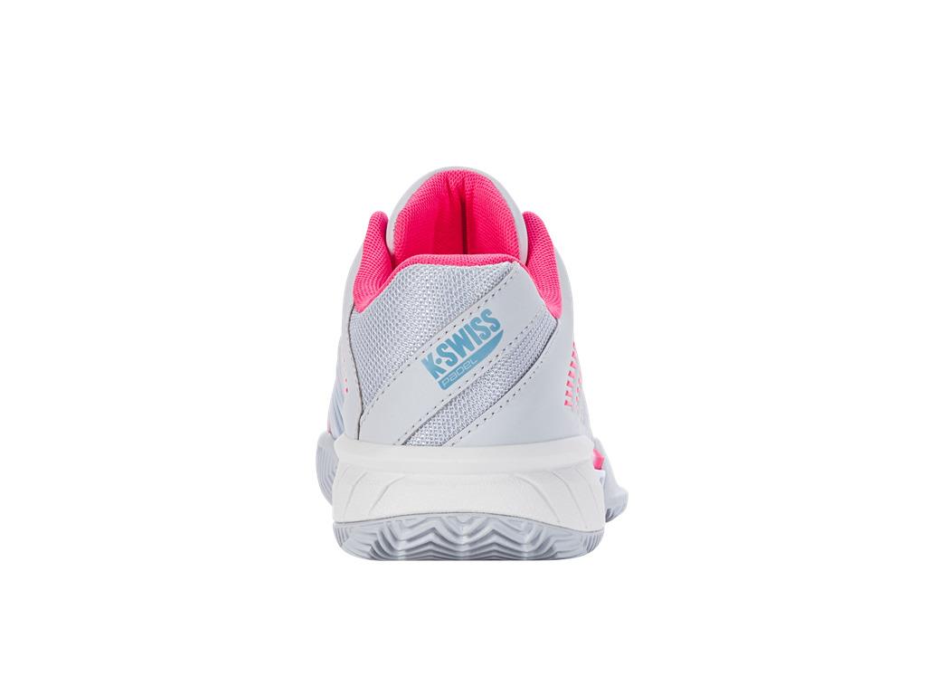 K-Swiss Express Light 3 HB Womens Badminton Shoes - Arctic / White / Neon Pink - Rear