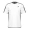 The HEAD Vision Slice Men's Badminton T-Shirt in white boasts a sleek, minimalist design with black shoulder piping and a subtle logo on the left chest. Utilizing Moisture Transfer Microfiber technology, this shirt provides optimal comfort for any athletic activity.