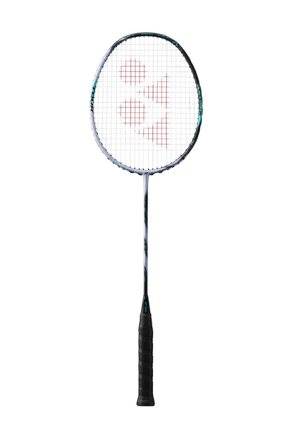 The Yonex Astrox 88S Tour 3U Gen 3 2024 Badminton Racket is ideal for aggressive players, showcasing a sleek black grip and a vibrant white and red stringed head. Crafted for doubles play, its stylish frame seamlessly combines silver and black hues with an eye-catching center design.