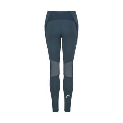 HEAD Womens Tech Badminton Tights - Navy Blue - Rear