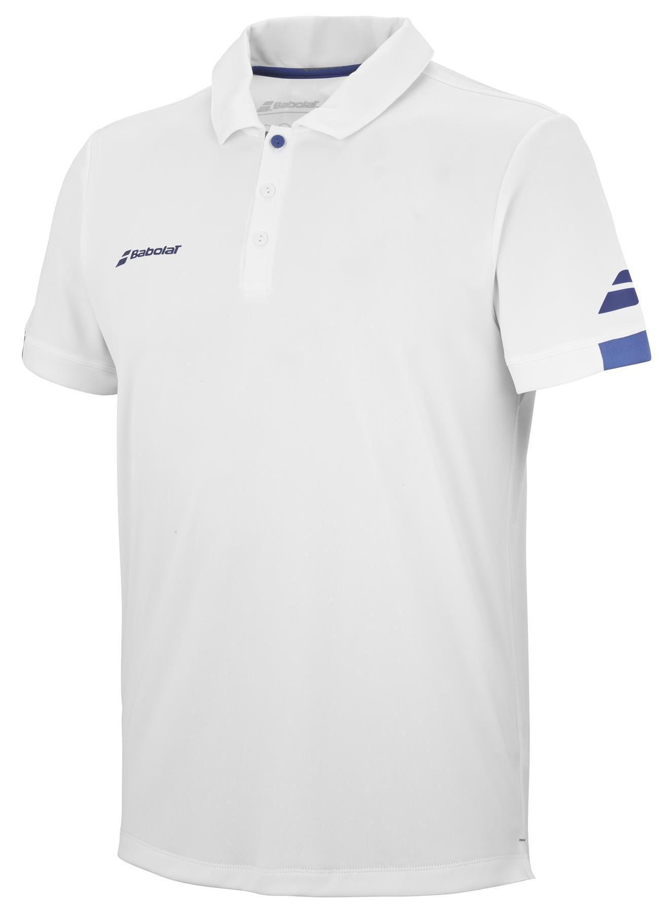 Babolat Play Mens Badminton Polo Shirt - White - Angle