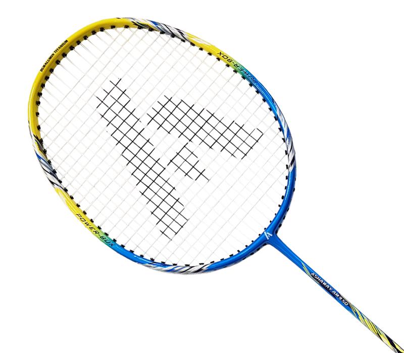 Ashaway AM 9SQ Badminton Racket - Blue / Yellow - Throat