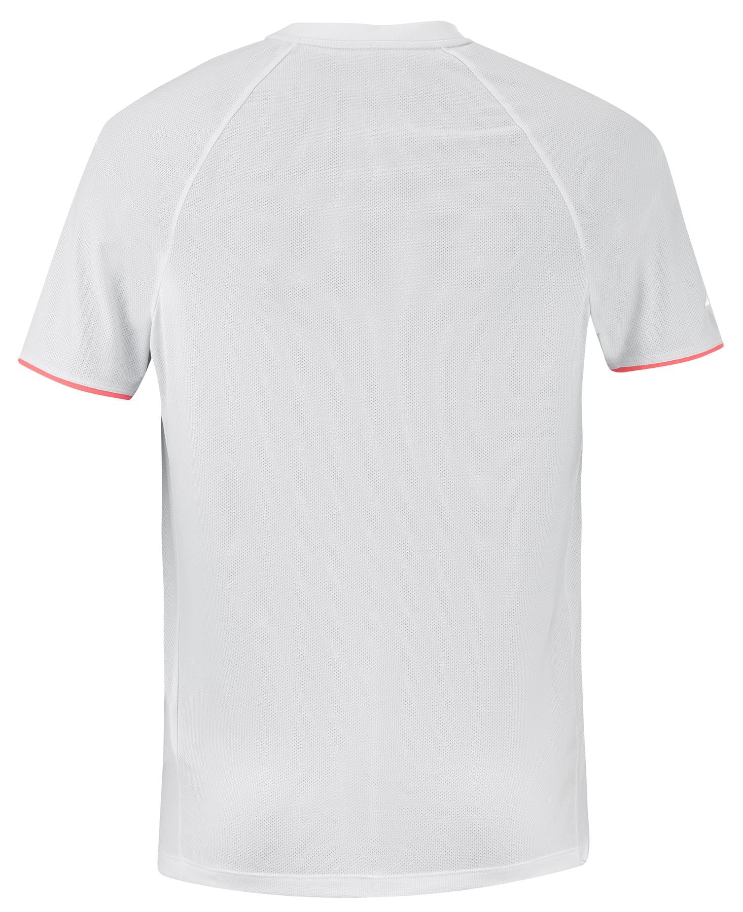 Babolat Strike Mens Crew Neck Badminton T-Shirt - White - Back