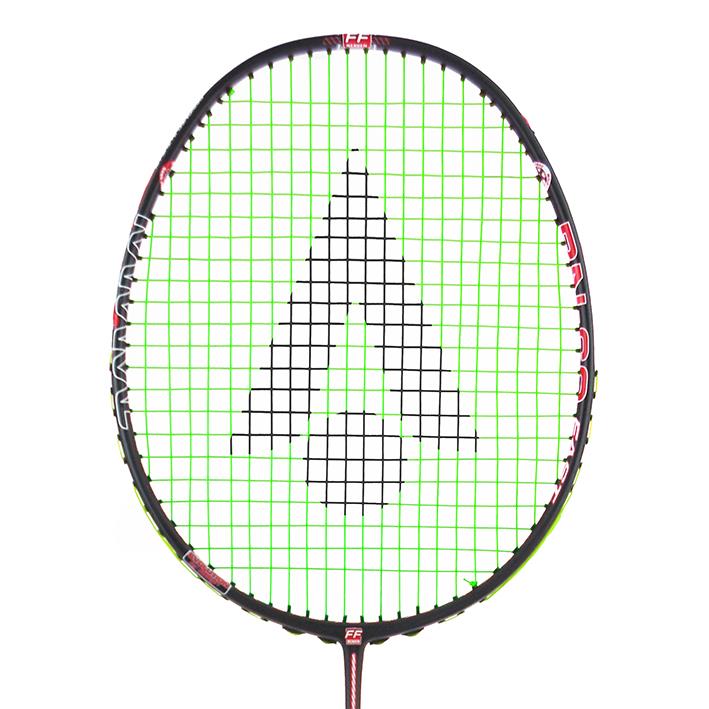 Karakal BN-60 Fast Fibre Badminton Racket - Black / Red - Head